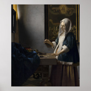 Póster Mujer con equilibrio — Vermeer