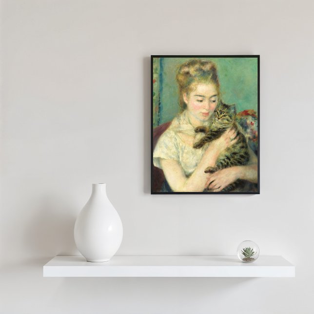 Póster Mujer con gato, Bella Artes Auguste Renoir (Subido por el creador)