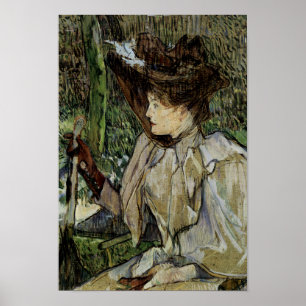 Póster Mujer con guantes de Toulouse-Lautrec