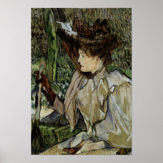 Póster Mujer con guantes de Toulouse-Lautrec