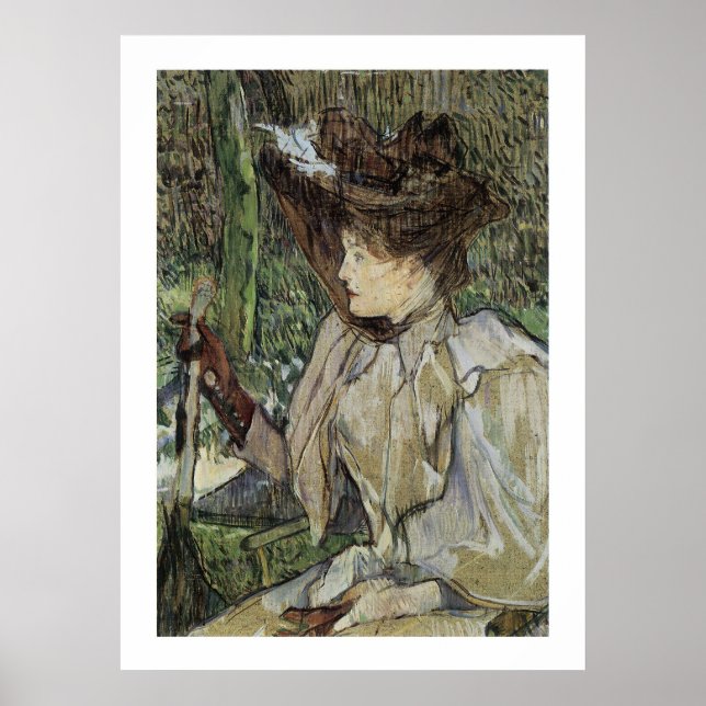 Póster Mujer con guantes (Platzer Honorine) (Frente)