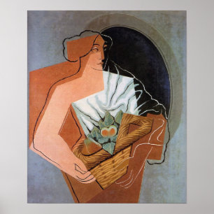 Póster Mujer con la cesta, por Juan Gris