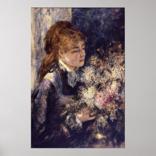 Póster Mujer con las lilas de Pedro Renoir