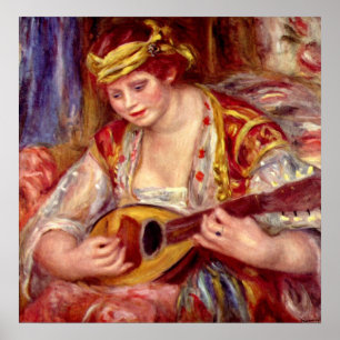 Póster Mujer con Mandolin