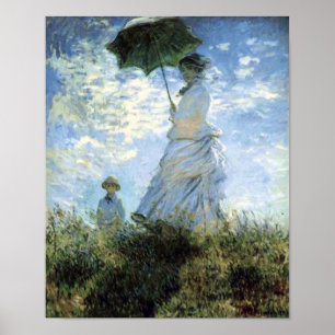 Póster Mujer con parasol