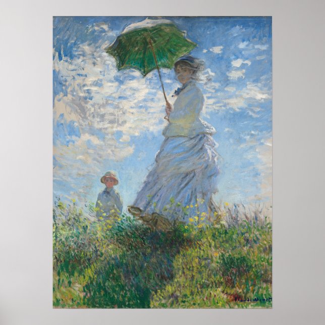 Póster Mujer con Parasol (Frente)