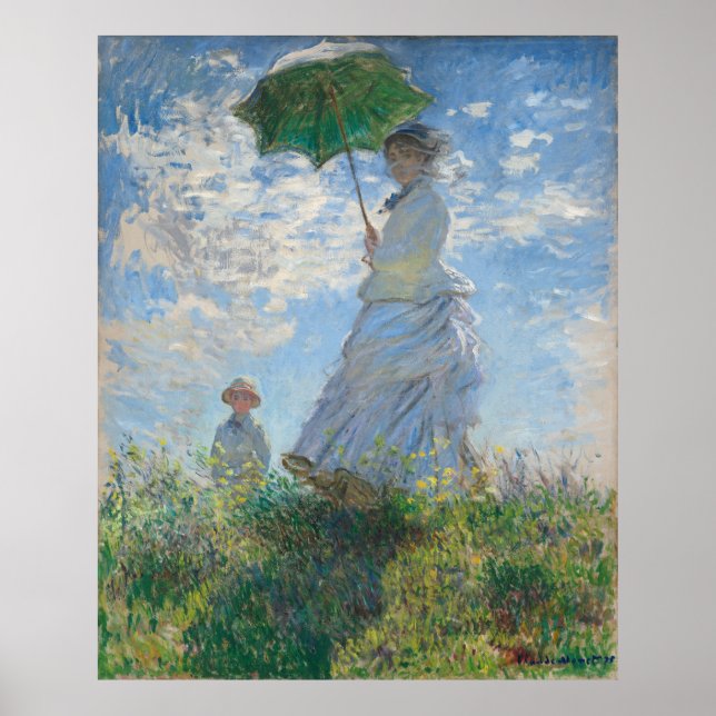 Póster Mujer con Parasol (Frente)