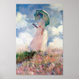 Póster Mujer con Parasol, Claude Monet, 1886