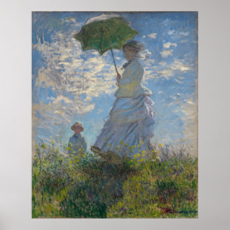 Póster Mujer con parasol de Claude Monet