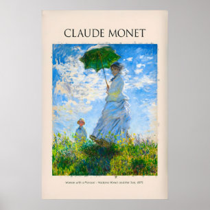 Póster Mujer con Parasol Madame Monet Hijo de Monet