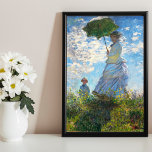 Póster Mujer con parasol - Madame Monet y su hijo<br><div class="desc">En su más pura expresión, el impresionismo estaba en sintonía con la pintura del paisaje, un tema que Monet favorecía. En Mujer con Parasol - Madame Monet y su hijo, su habilidad como pintora figura es igualmente evidente. El artista tenía la intención de transmitir la sensación de una salida casual...</div>