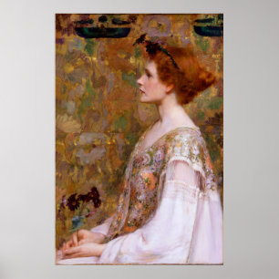Póster Mujer con pelo rojo de Albert Herter