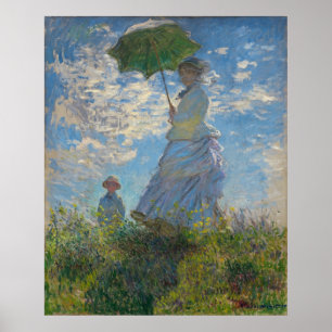 Póster Mujer con sombrilla de Claude Monet