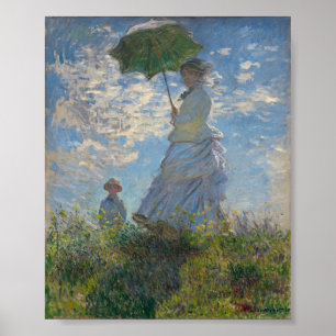 Póster Mujer con sombrilla de Monet