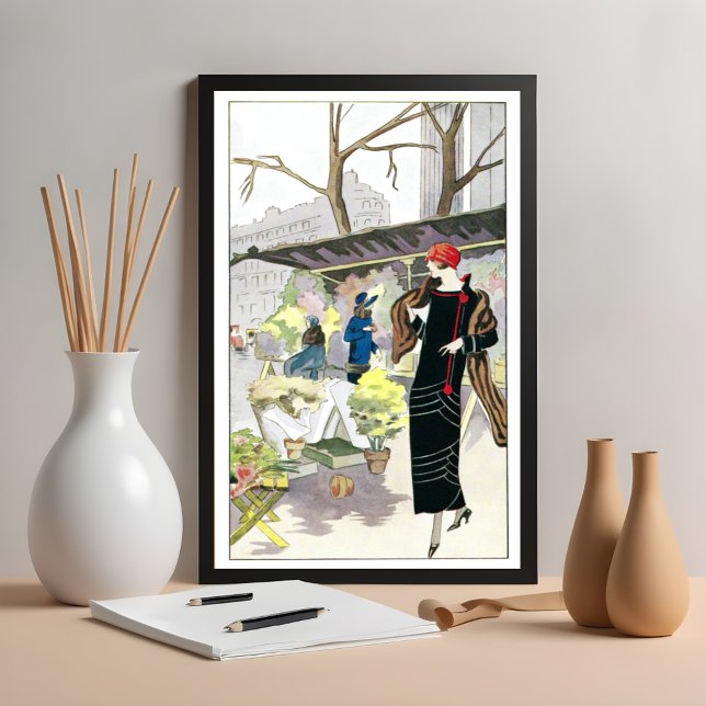 Póster Mujer con traje de negocios de terciopelo negro (1 (Subido por el creador)