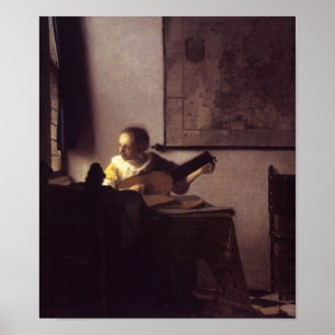 Póster Mujer con un laúd