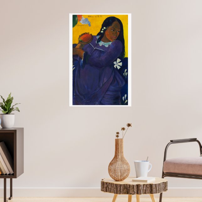 Póster Mujer con un mango - Gauguin, 1892 (Salón 3)