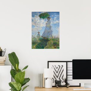 Póster Mujer con un parasol de Claude Monet
