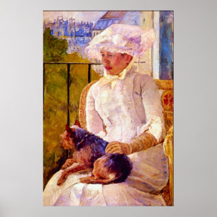 Póster Mujer con un perro de Maria Stevenson Cassatt