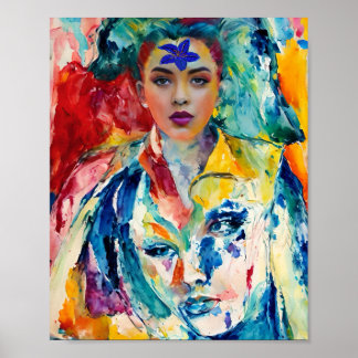 Póster Mujer con una mujer