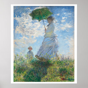 PÓSTER "MUJER CON UNA PARASOLA" CLAUDE MONET POSTER