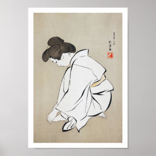 Póster Mujer cortando sus uñas, Goyō Hashiguchi
