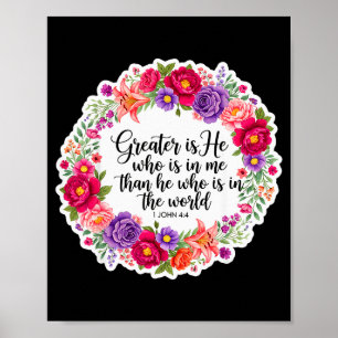 Póster Mujer Cristiana Versículo Bíblico Jesús Él Es Mayo