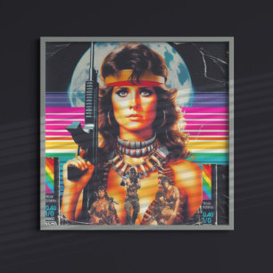 Póster Mujer de Acción Vhs de los 80