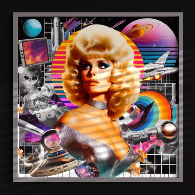Póster Mujer de ciencia ficción retrofuturista (Subido por el creador)
