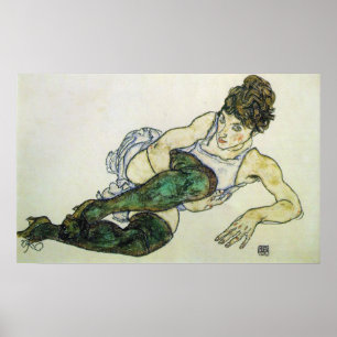Póster Mujer de descanso, Egon Schiele 24W x 15H
