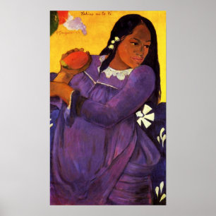 Póster Mujer De Gauguin Con Un Poster De Mango