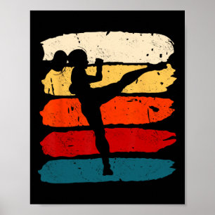 Póster Mujer de kickboxing Kickboxer Karate Boxeo Lucha d