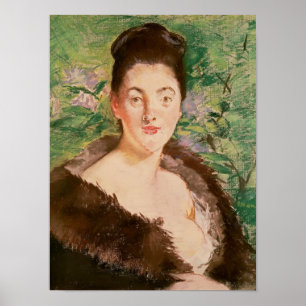 Póster Mujer de Manet el   en un abrigo de pieles