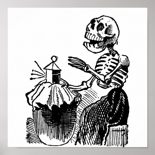 Póster "Mujer de mercado" alrededor de los primeros años  (Frente)