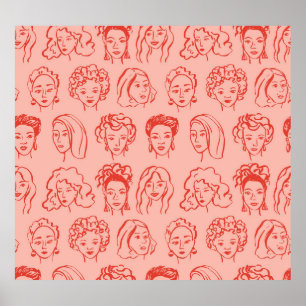 Póster Mujer de moda con la mano puesta