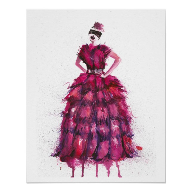 Póster Mujer de moda vogue (Anverso)