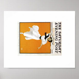 Póster Mujer de tenis veneciana del Saturday Evending Pos
