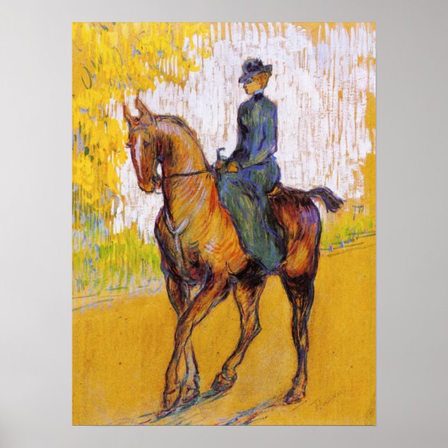 Póster Mujer de Toulouse-Lautrec en Poster de caballos (Frente)