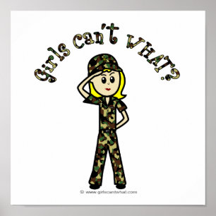 Póster Mujer del ejército rubio