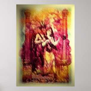 Póster Mujer del escarlata con Baphomet