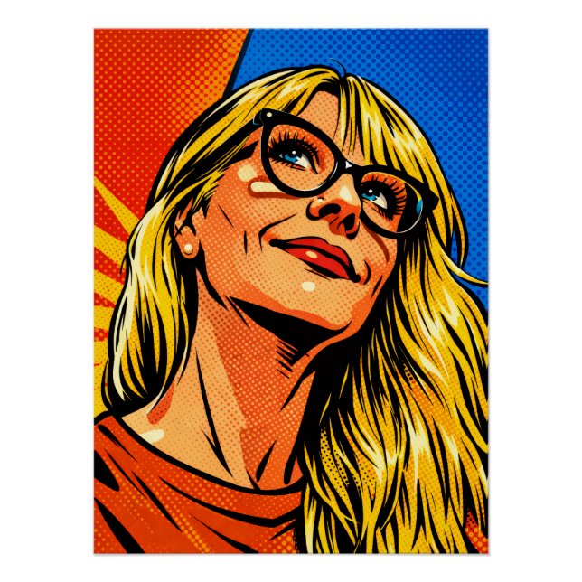 PÓSTER MUJER DEL POP ART (Anverso)