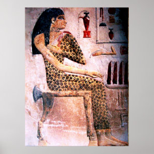 PÓSTER MUJER ELEGANTE, MODA Y BELLEZA DE LA ANTIGUA EGIPT