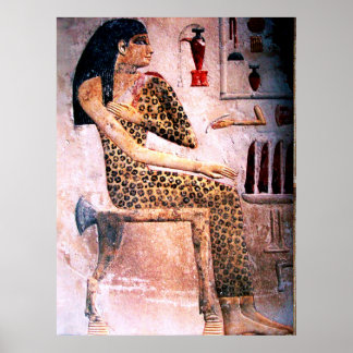 PÓSTER MUJER ELEGANTE, MODA Y BELLEZA DE LA ANTIGUA EGIPT