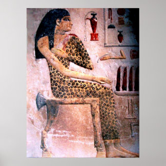 PÓSTER MUJER ELEGANTE, MODA Y BELLEZA DE LA ANTIGUA EGIPT