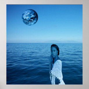 Póster Mujer en azul