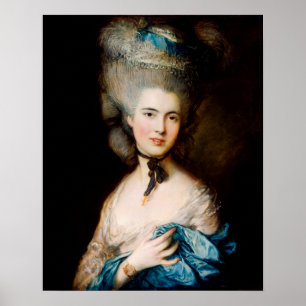 Póster Mujer en azul de Thomas Gainsborough