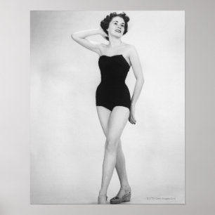 Póster Mujer en corsé negro