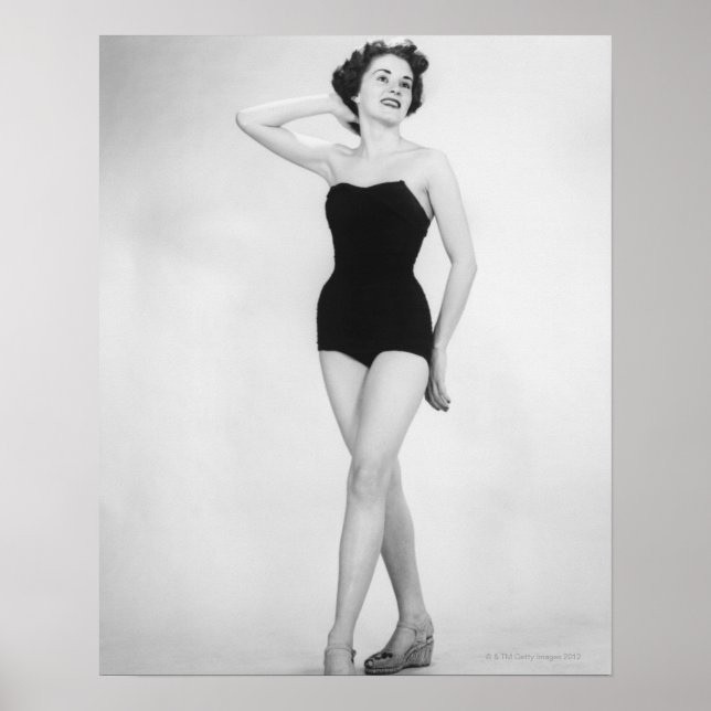 Póster Mujer en corsé negro (Frente)