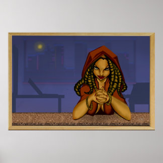 Póster Mujer En El Bar