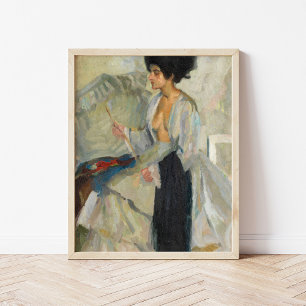 Póster Mujer en el estudio   Edward Cucuel